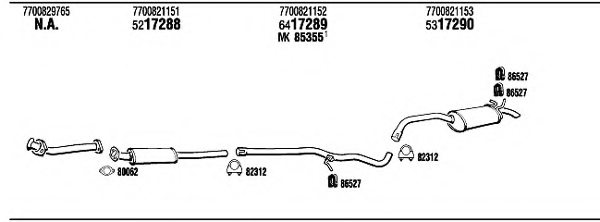 WALKER RE35018 Exhaust System